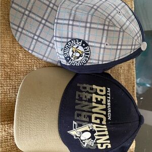 Reebok Kids Pittsburgh Penguins Navy and Tan Adjustable Hats